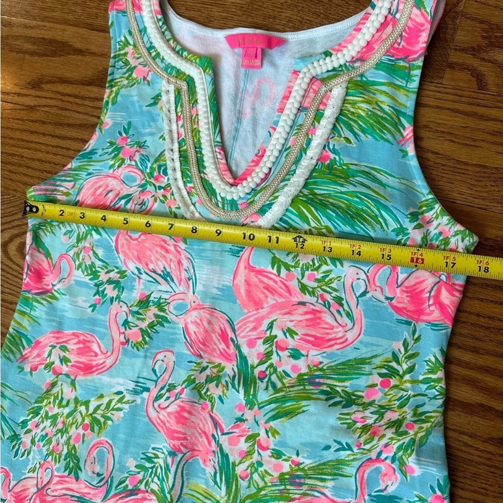 Lilly Pulitzer Pink and Blue Flamingo Dress - Picture 6 of 8